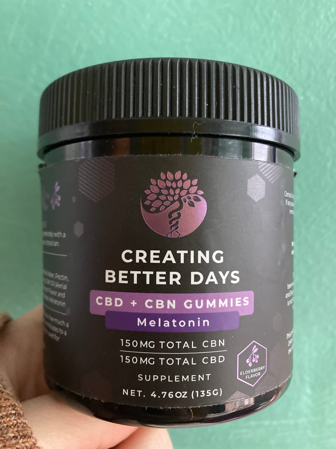 Customer photo review of 300mg Melatonin Gummies - Elderberry