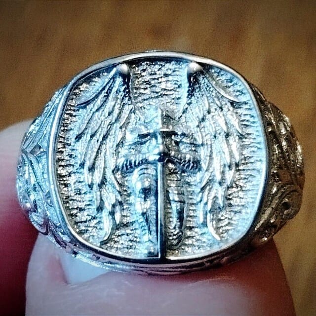 Customer photo review of Saint Michael Signet Ring
