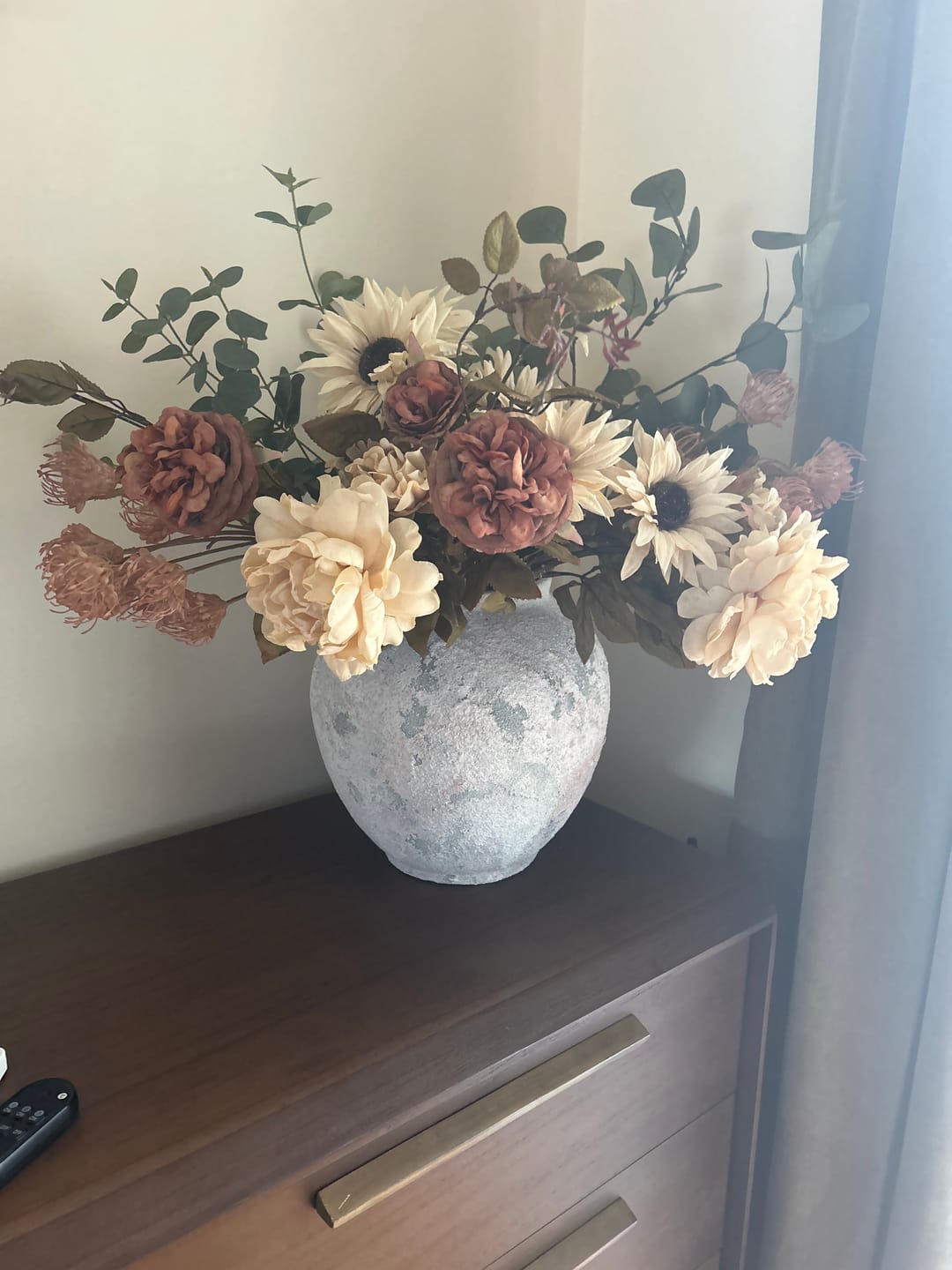 Customer photo review of Faux Autumn Arrangement - Green & Beige