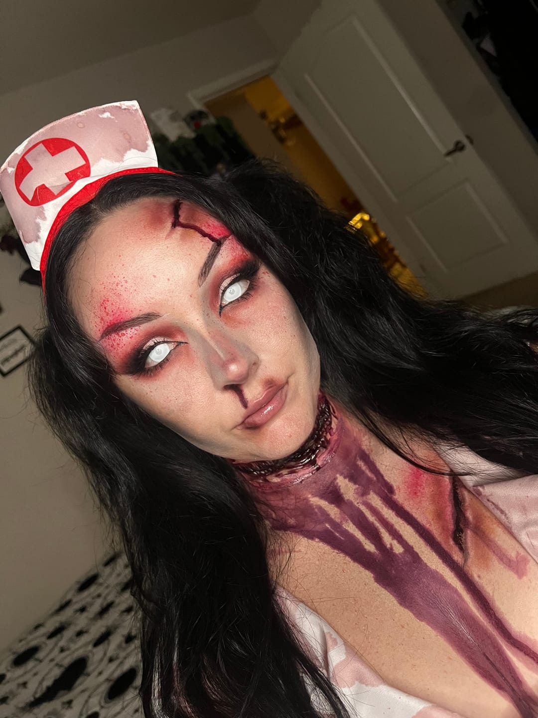 Customer photo review of Zombie White Screen Halloween Lens