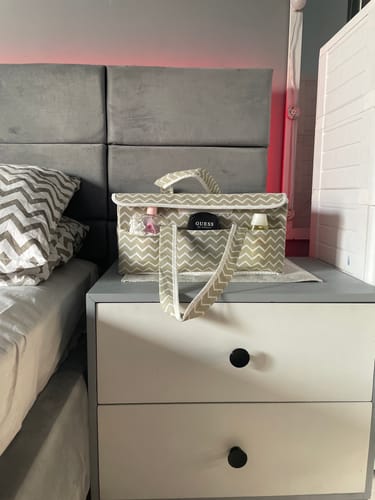 Customer photo review of Qoolish Diaper storage caddy Organizers with Lid! (Available in 4 colors)