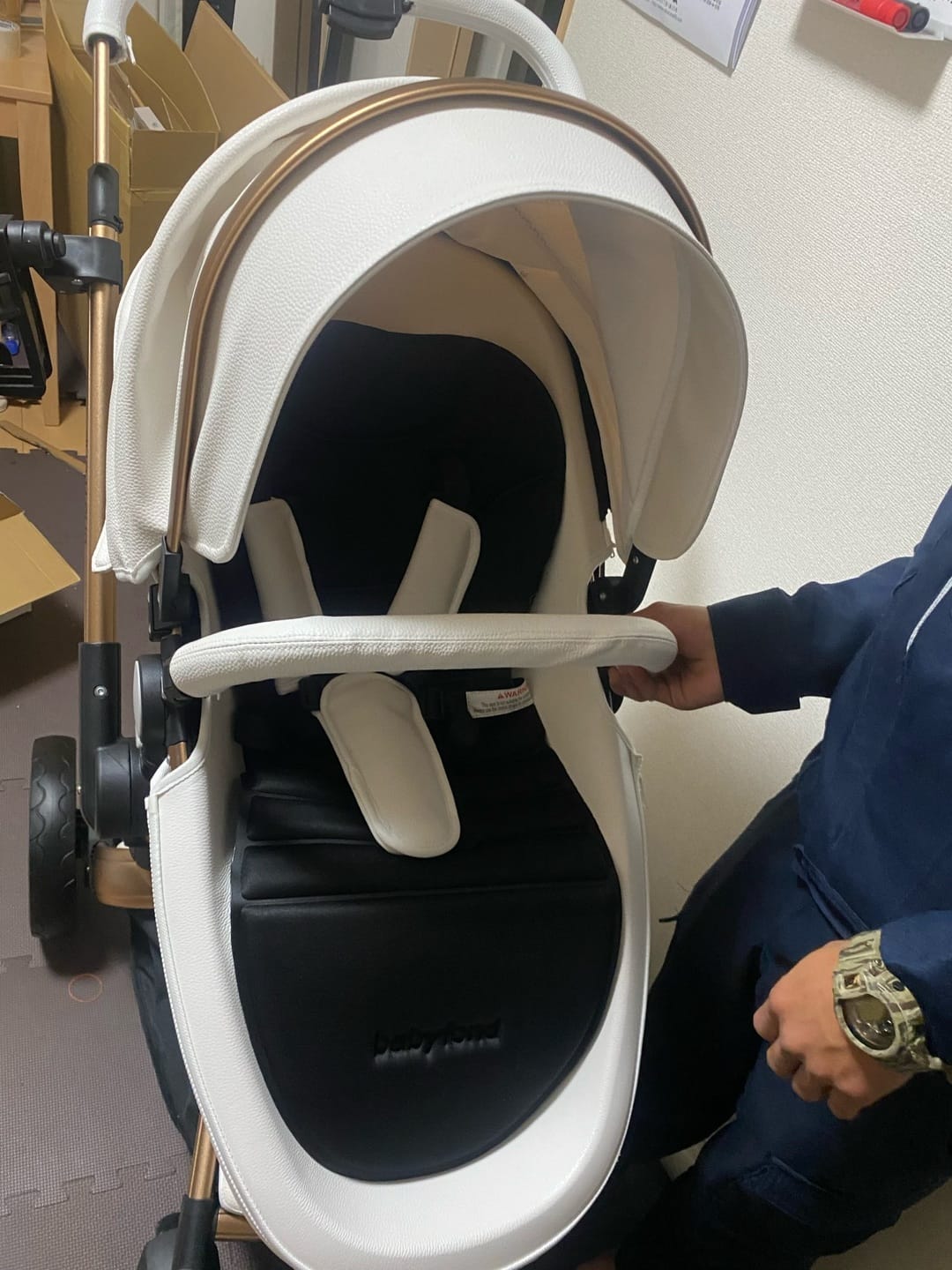 Customer photo review of 3-in-1 Luxury 360° Rotating Baby Stroller