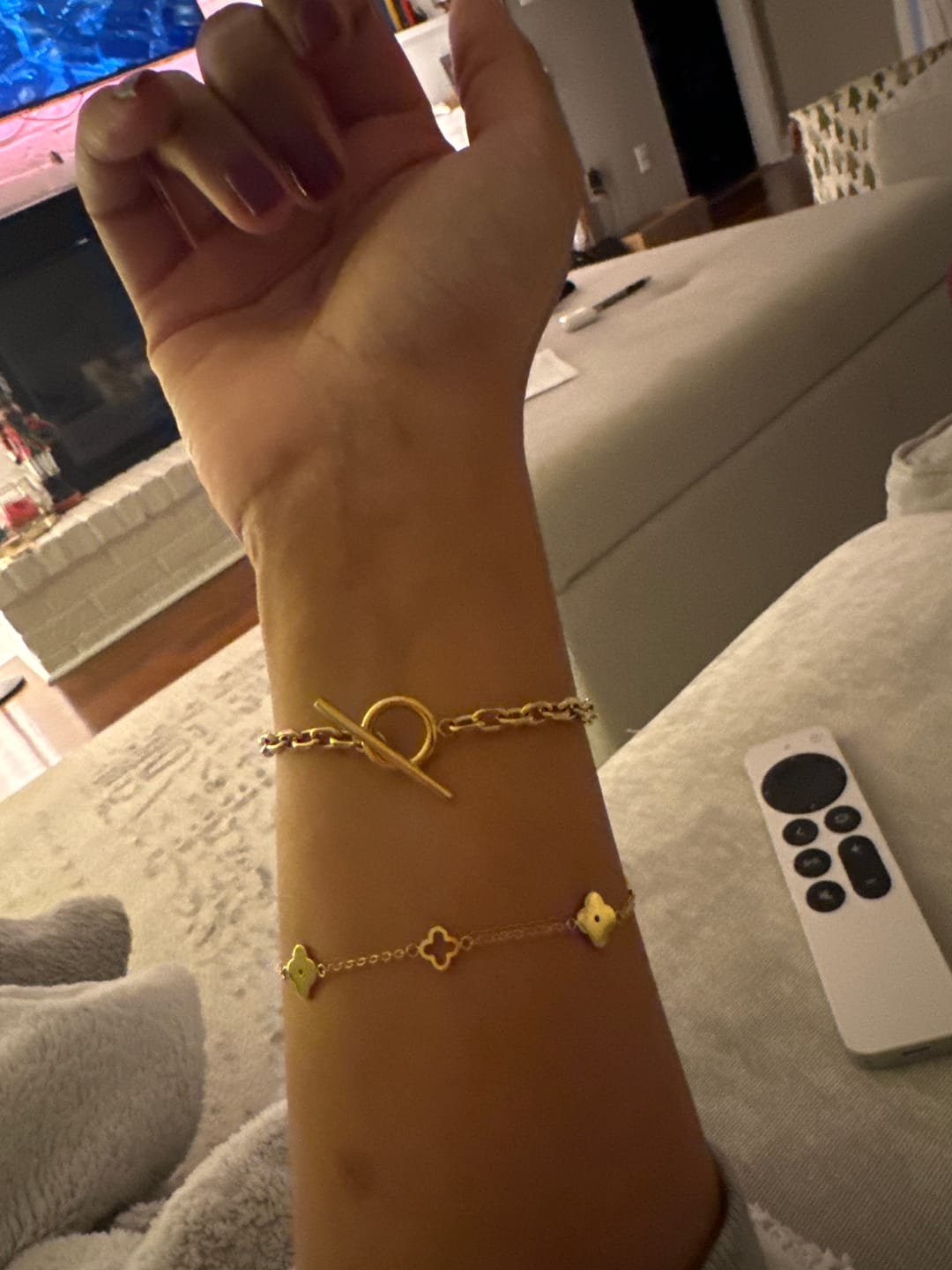 Customer photo review of Cuban T Bar Bracelet