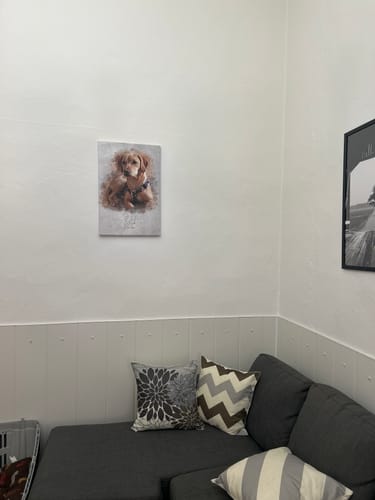 Customer photo review of Foto de tu mascota en estilo acuarela | Regalo para cachorros, perros y gatos