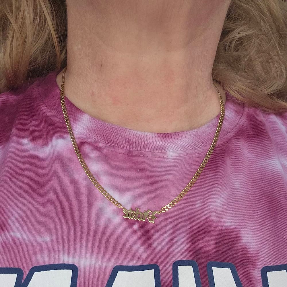 Customer photo review of Personalized Name Necklace