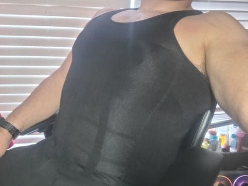 Customer photo review of Men's Tummy Control Total Body Shaping Tank Top | Buy 1 Get 1 FREE