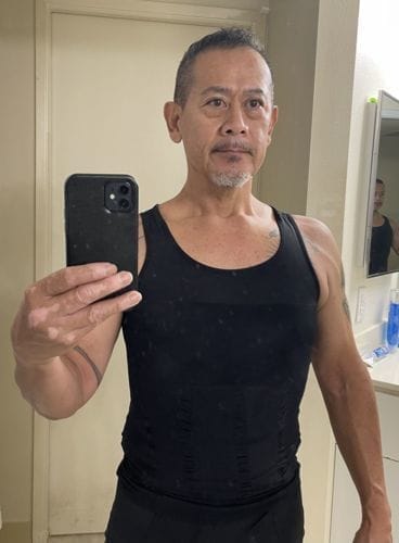 Customer photo review of Men's Tummy Control Total Body Shaping Tank Top | Buy 1 Get 1 FREE