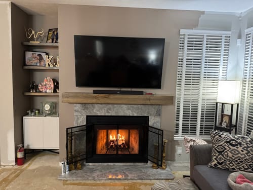 Customer photo review of Rustic Mantels