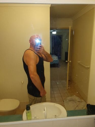 Customer photo review of Men's Tummy Control Total Body Shaping Tank Top | Buy 1 Get 1 FREE