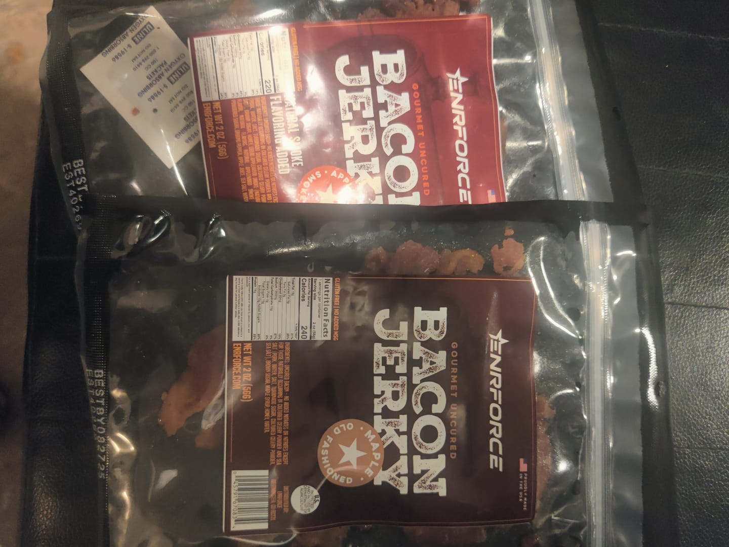 Customer photo review of Gourmet Bacon Jerky