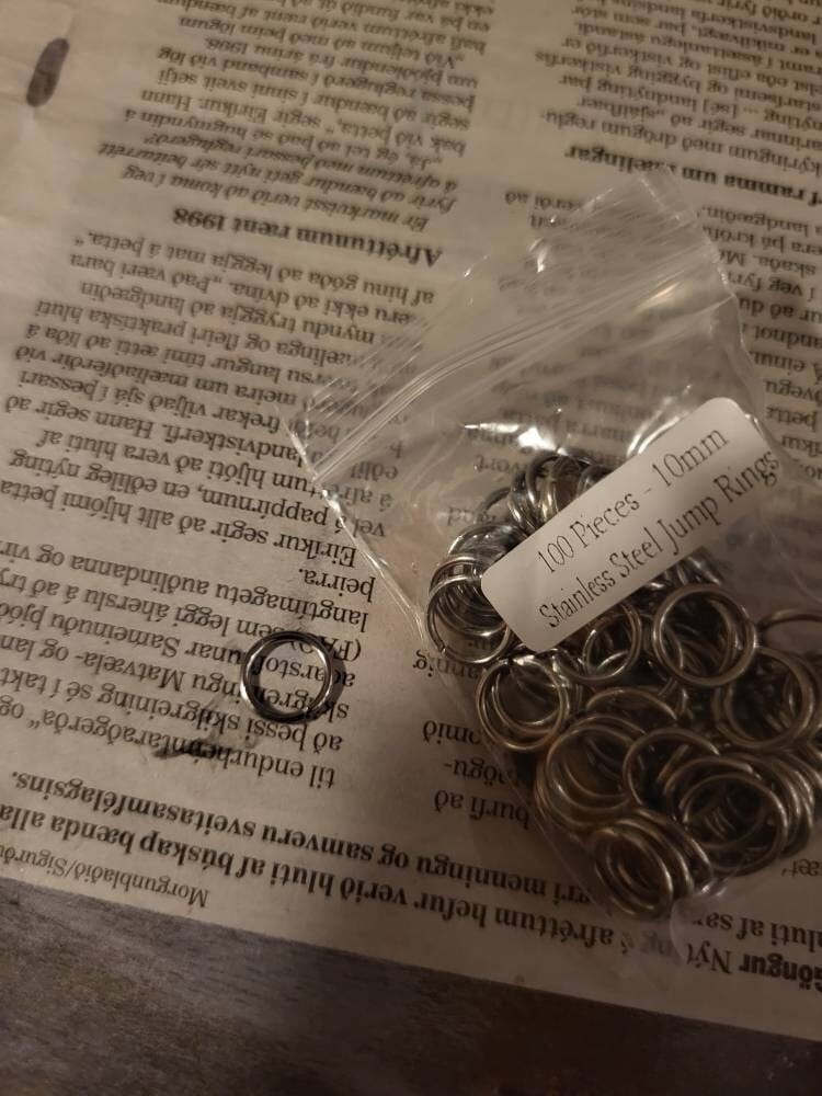 Customer photo review of Stainless Steel Jump Rings Gold Silver, Bulk Wholesale Lobster Clasp Wholesale, Tarnish Free Jewelry Findings Supplies for Jewelry Making