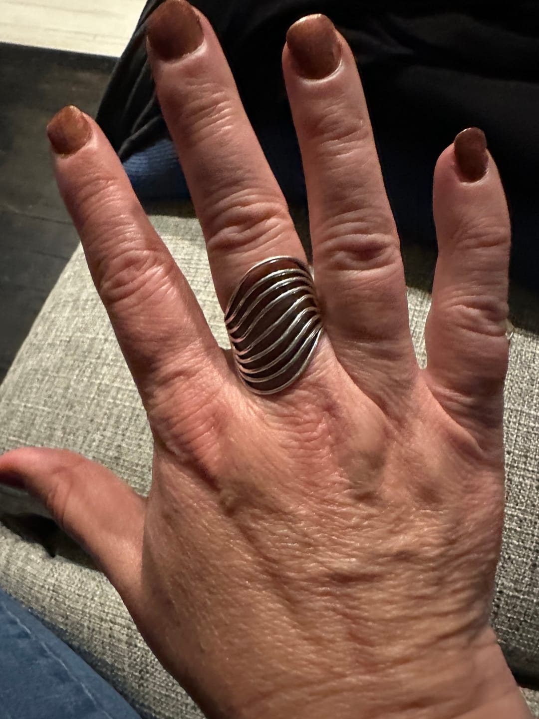 Customer photo review of Ocean Waves Statement Ring