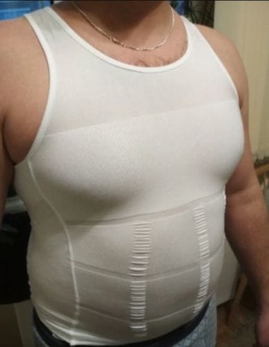 Customer photo review of Men's Tummy Control Total Body Shaping Tank Top | Buy 1 Get 1 FREE