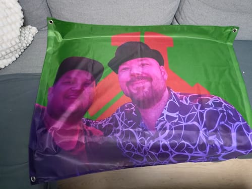 Customer photo review of Fahne inkl. Druck