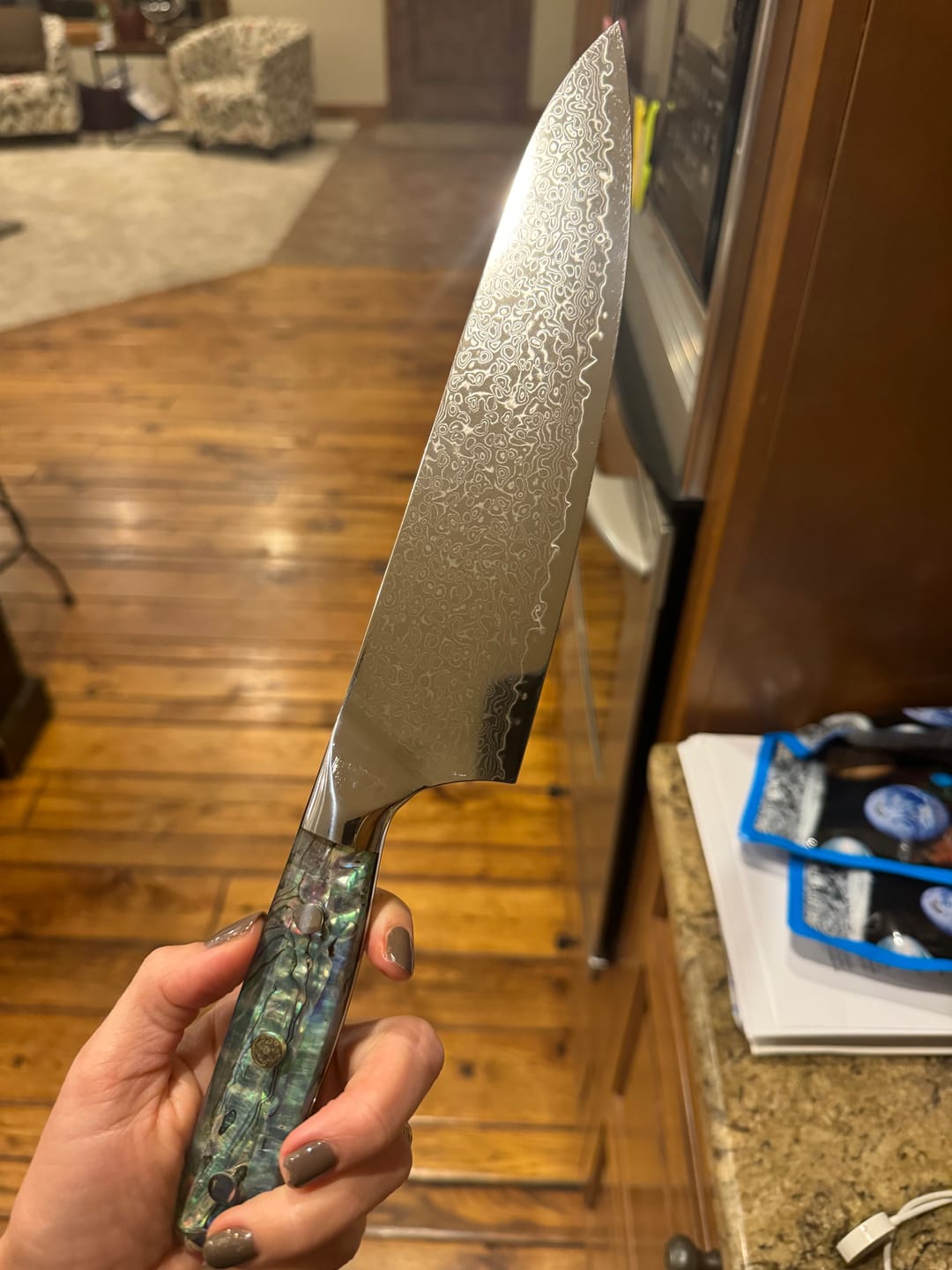 Customer photo review of Topo Handmade Chef Knife