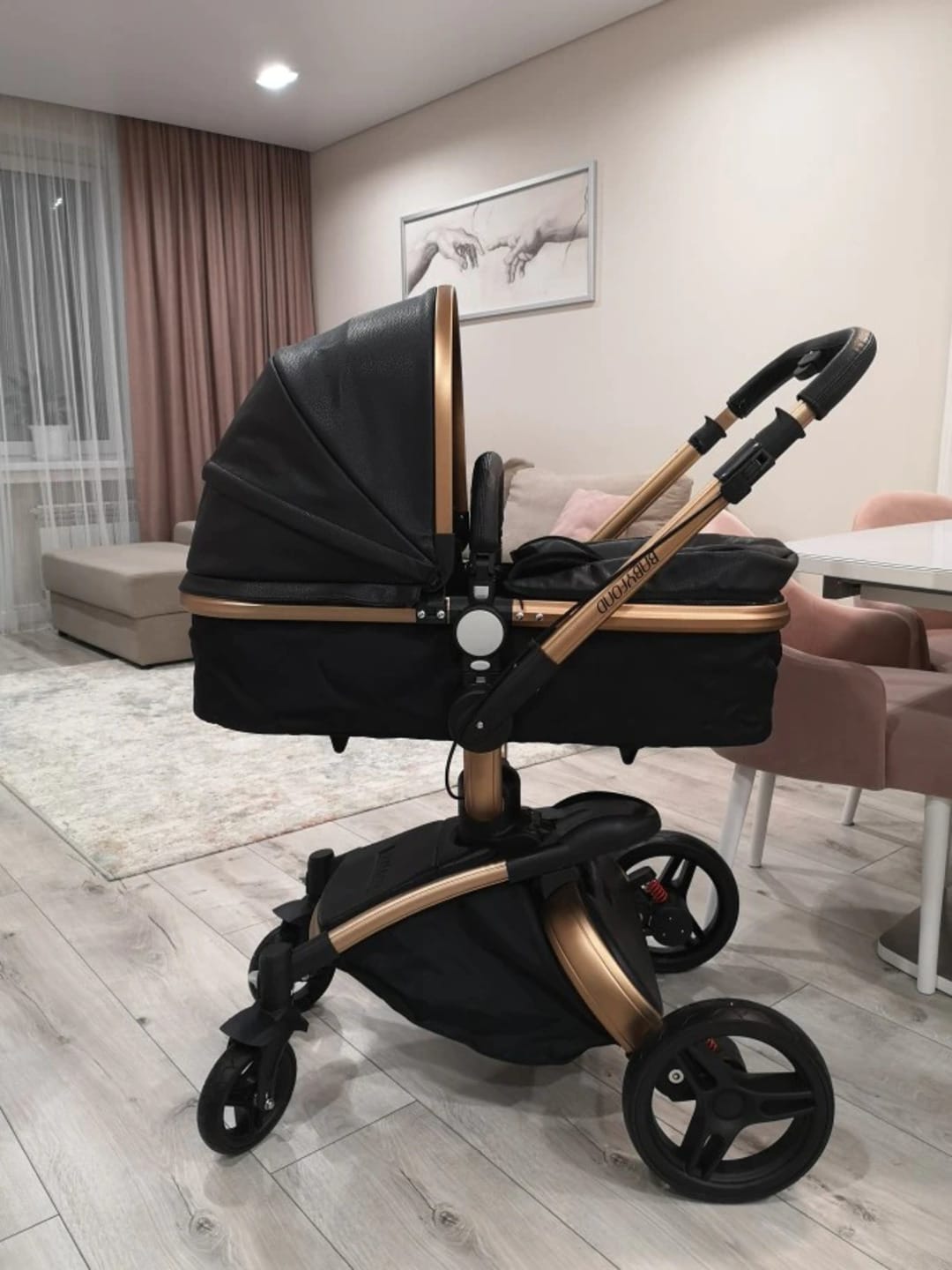 Customer photo review of 3-in-1 Luxury 360° Rotating Baby Stroller