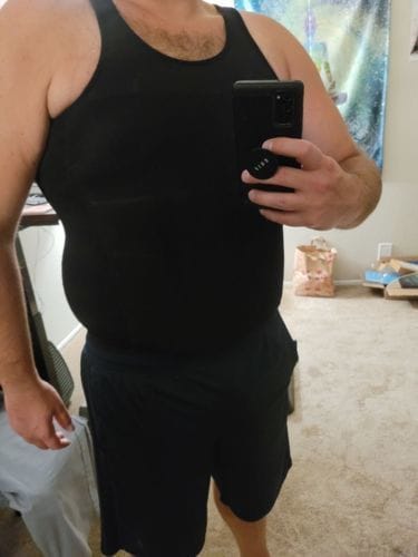 Customer photo review of Men's Tummy Control Total Body Shaping Tank Top | Buy 1 Get 1 FREE