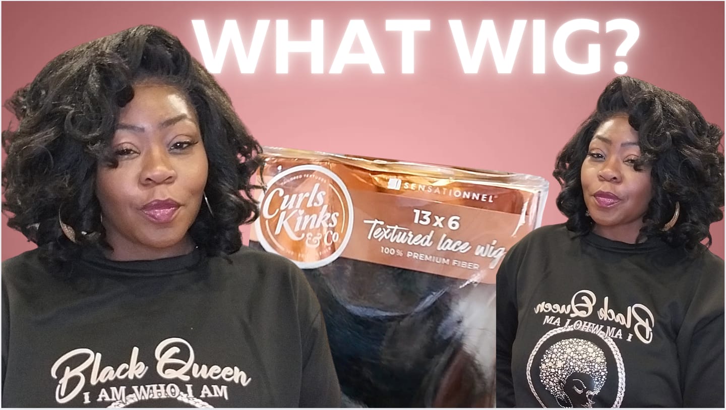 Customer photo review of Sensationnel Curs Kinks & Co Glueless Synthetic Kinky Edges 13x6 HD Lace Front Wig - 13x6 KINKY BODY WAVE 14"