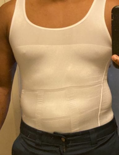 Customer photo review of Men's Tummy Control Total Body Shaping Tank Top | Buy 1 Get 1 FREE
