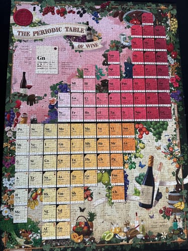 Customer photo review of Wine Puzzle - Periodic Table of Wine