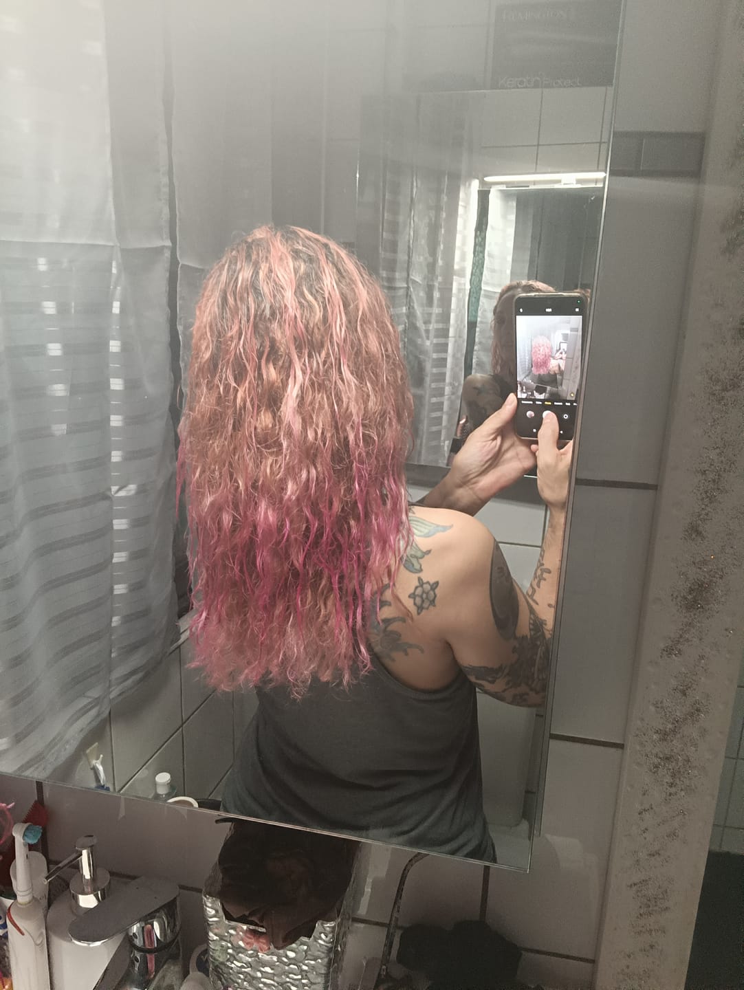 Customer photo review of Lissage Au Tanin Salvatore Blue Gold
