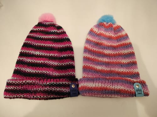 Customer photo review of Kunstleder-Labels mit Chicago Screws - Personalisierte Labels