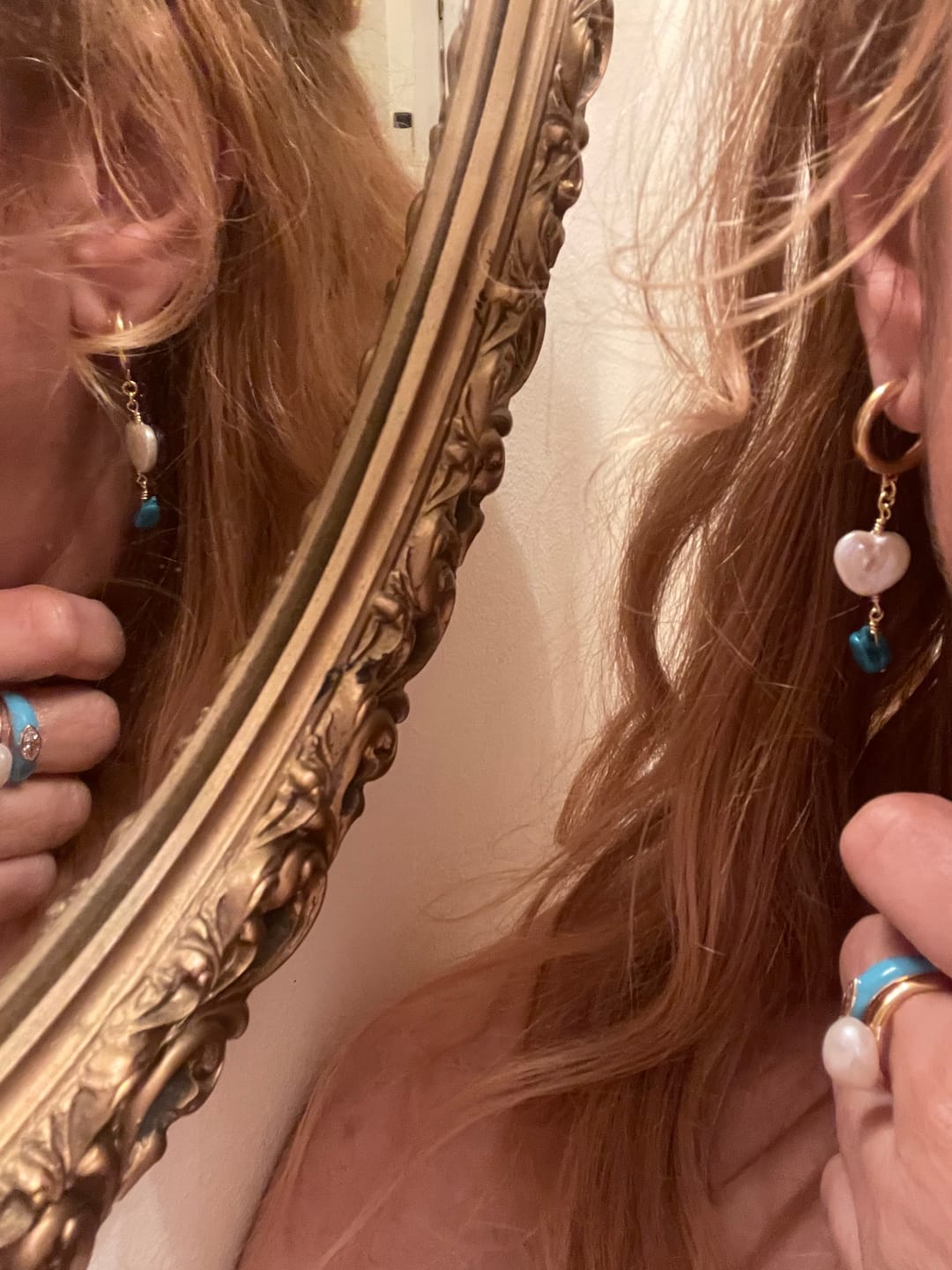 Customer photo review of TURQUOISE ENAMEL MARQUISE RING