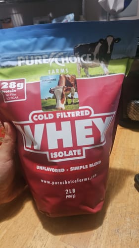 Customer photo review of Whey Protein Isolate Unflavored