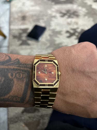 Customer photo review of Octagonal Enamel Diamond Watch