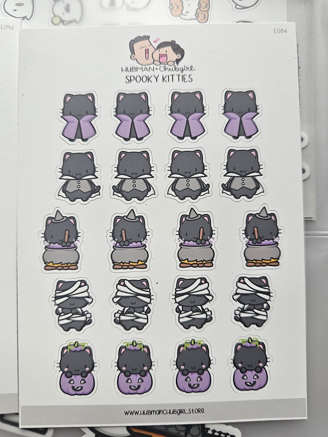 Customer photo review of Spooky Kitties Planner Stickers