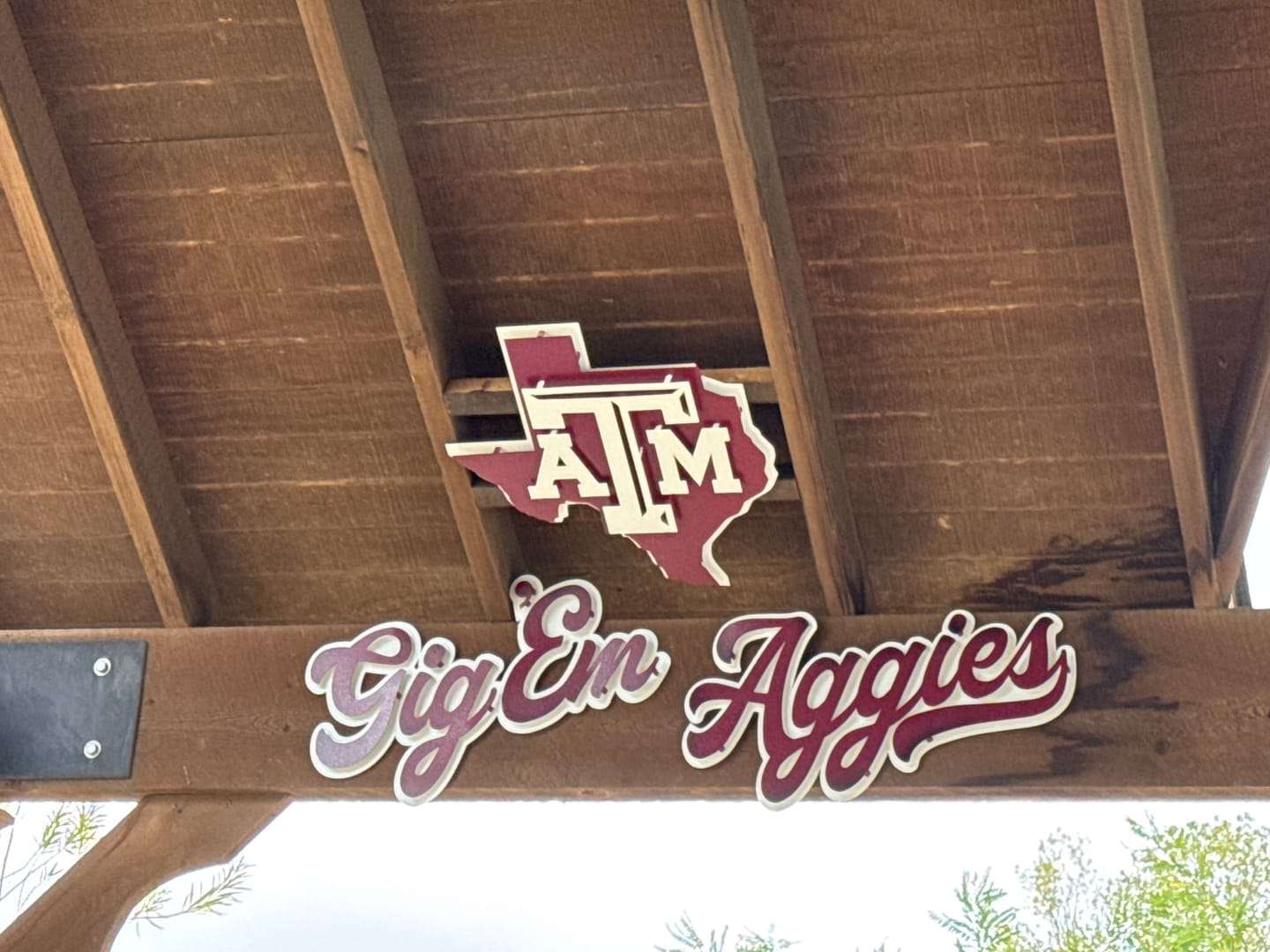 Customer photo review of Texas A&M 3D Vintage Metal Wall Art White on State of Texas