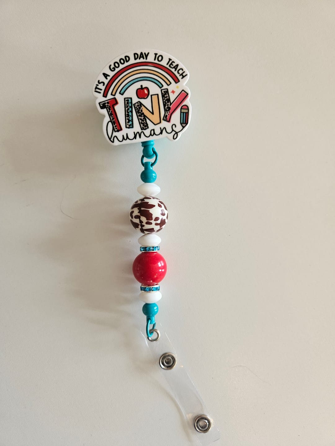 Customer photo review of Wholesale Badge Reels 1pc/5pcs DIY Beadable Bar  Retractable Keychain
