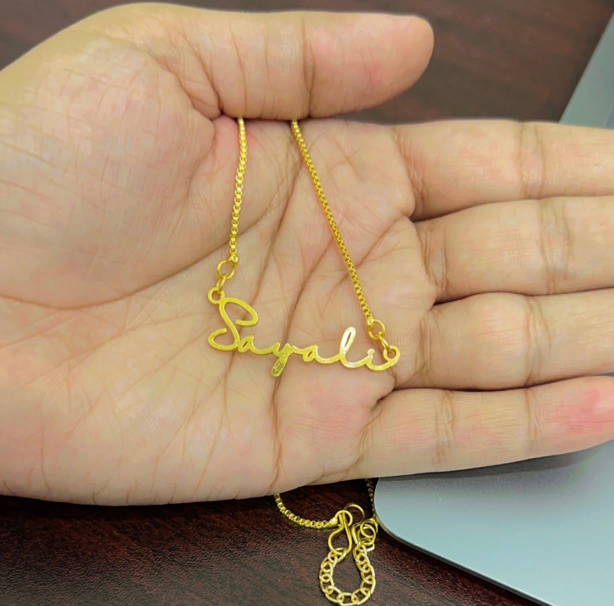 Customer photo review of Signature Style Name Necklace