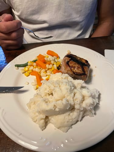 Customer photo review of Bacon Wrapped Pork Tenderloin (6-8 Oz 4 Pack)