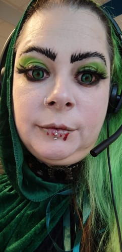 Customer photo review of PRIMAL ® Werewolf I - Green Colored Contact Lenses