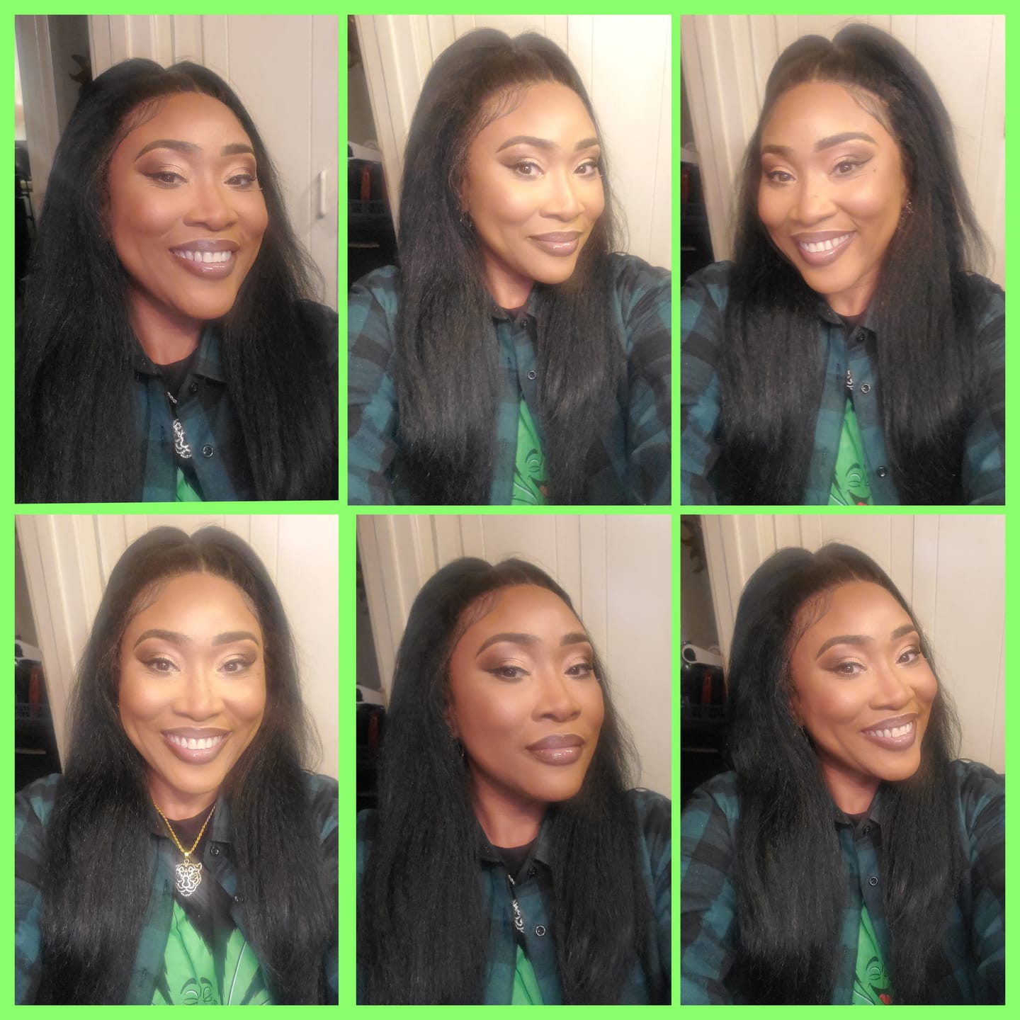 Customer photo review of Outre Soft & Natural Synthetic Lace Front Wig NEESHA 203