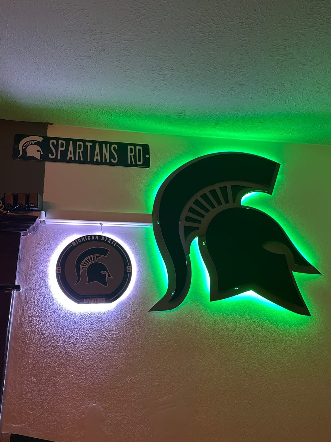 Customer photo review of Michigan State Spartans "Double Play" On the Shelf or on the Wall Art