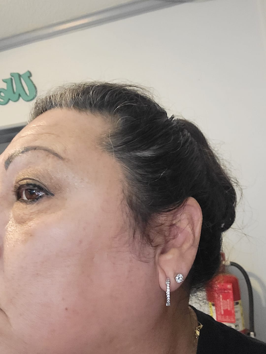 Customer photo review of 6MM Moissanite Earrings