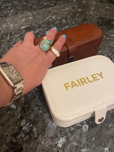 Customer photo review of PEARL & TURQUOISE RING