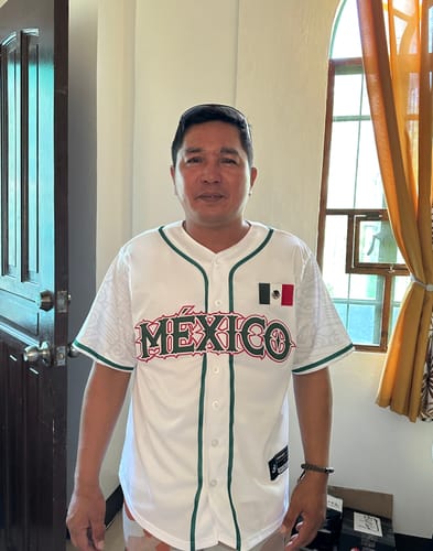 Customer photo review of Mexico Custom Baseball Jersey