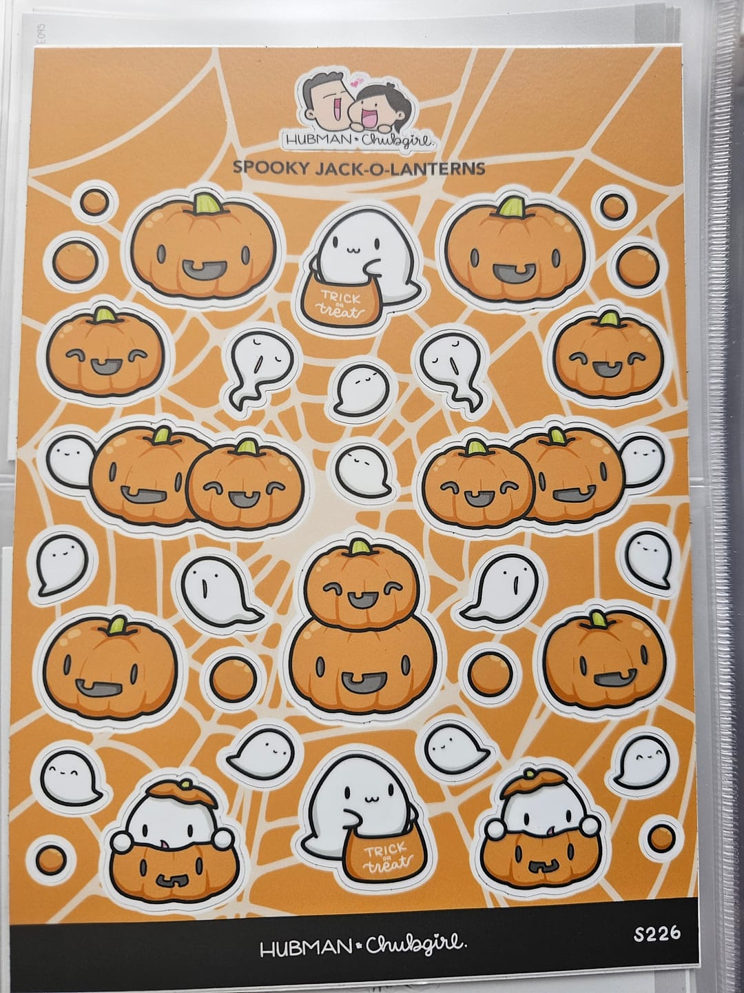 Customer photo review of Spooky Jack-o-Lanterns Sticker Sheet