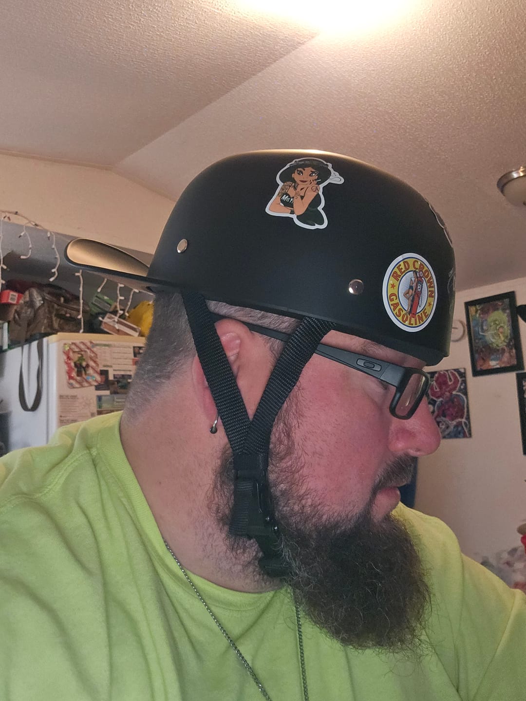 Customer photo review of Baseball Cap STYLE  DOT Motorcycle Helmet