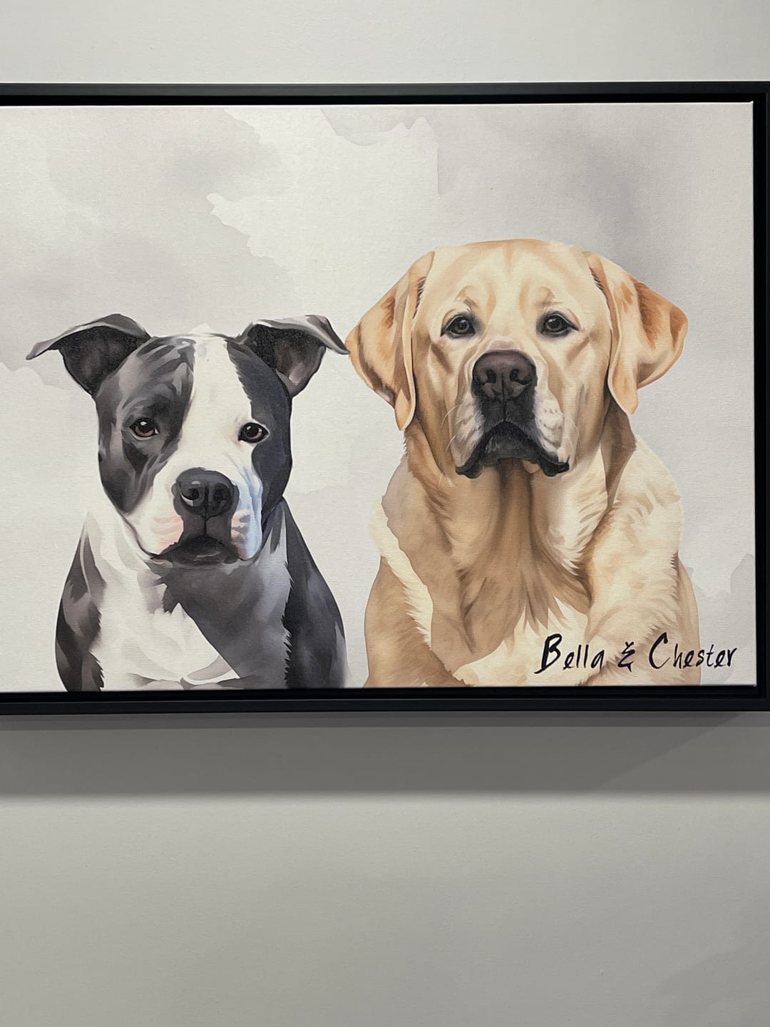Customer photo review of Watercolor 2 Pet Portrait