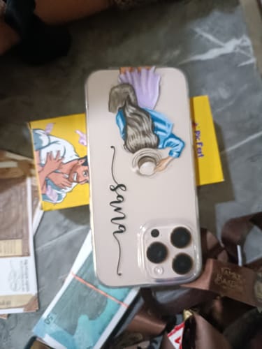 Customer photo review of Girl With Hat Customize Transparent Silicon Case For IPhone