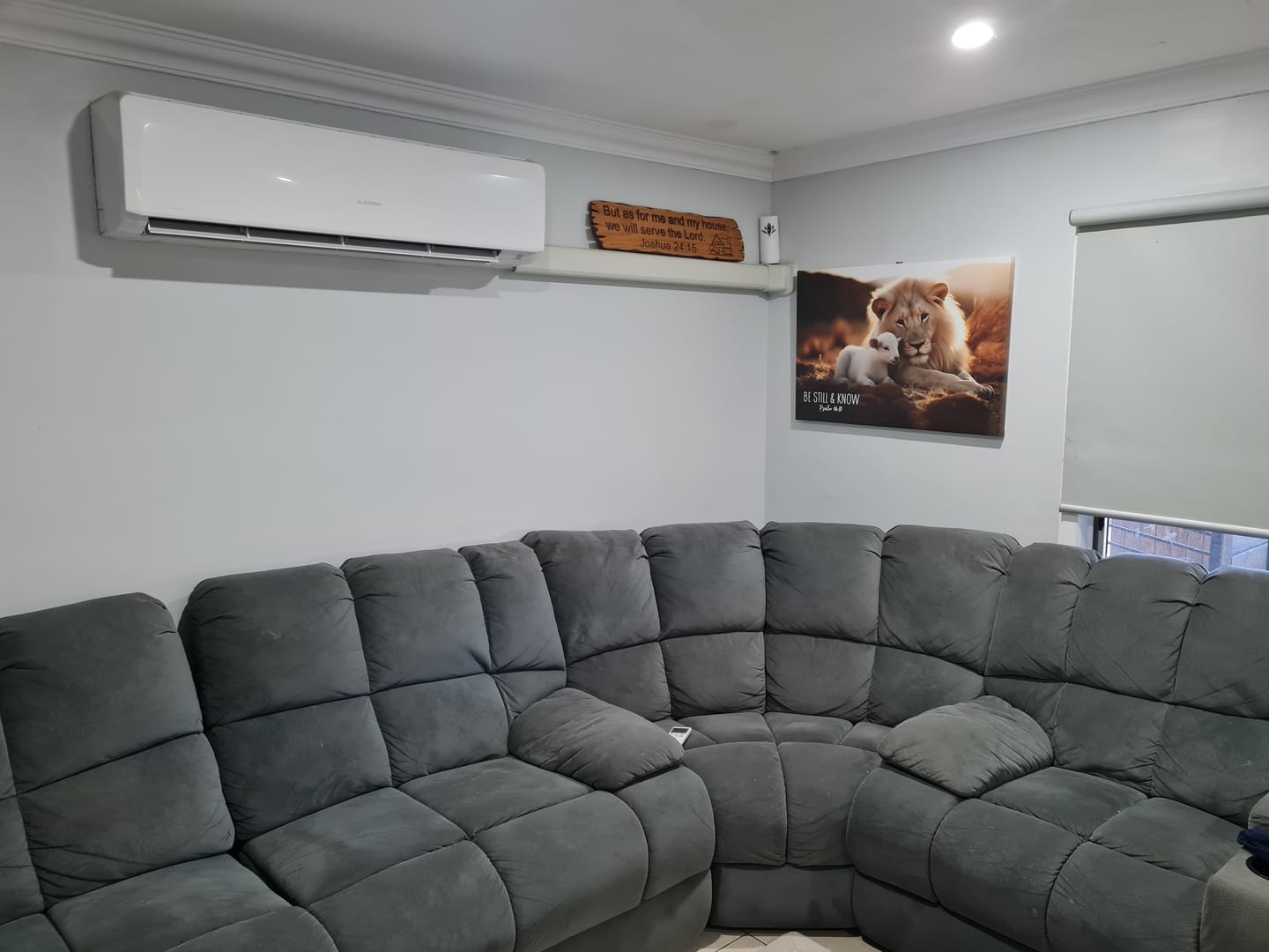 Customer photo review of Lion and Lamb, Be Still and Know Psalm 46:10, Wall Art Canvas Print