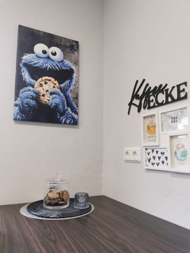 Customer photo review of Leinwandbild Keksmonster Hochformat