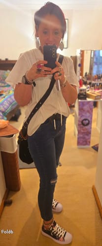 Customer photo review of Cosmic Petals Low Tops - Classic Premium Canvas Shoes with Comfortable and Durable Soles