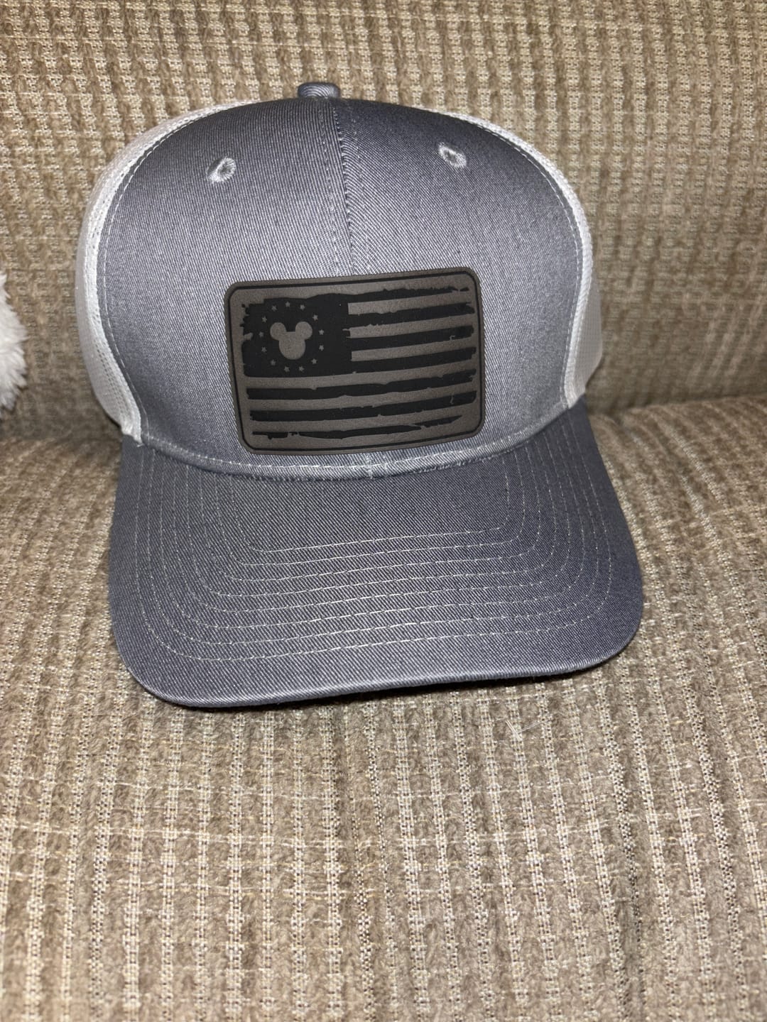 Customer photo review of Mickey American Flag Trucker Hat