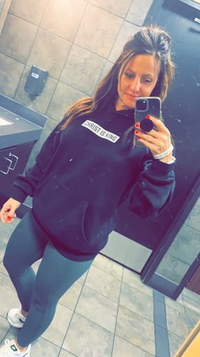 Customer photo review of Christ is King Hoodie