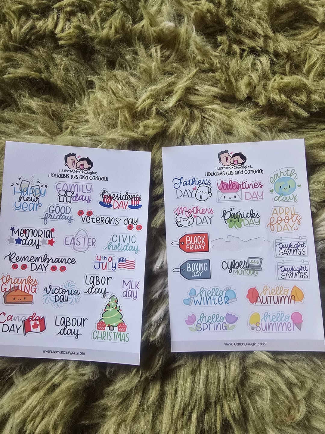 Customer photo review of Holidays Planner Stickers Set